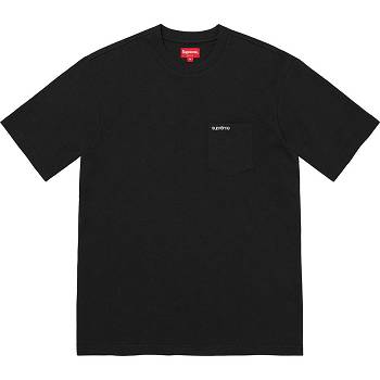 Suéteres Supreme S/S Pocket Tee Negras | Supreme 309AP